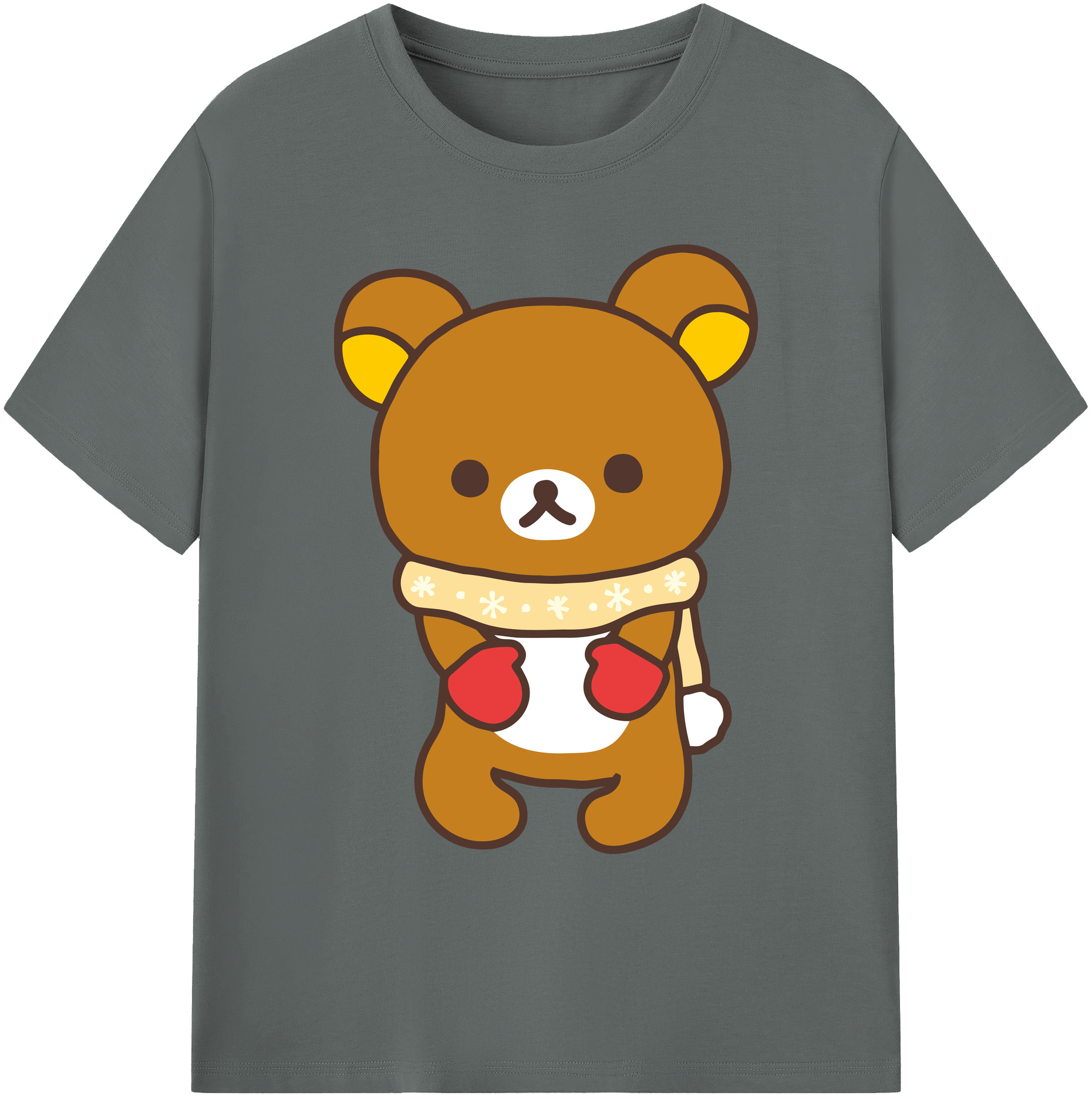 （画像用） リラックマ リラックマ キイロイトリ Rilakkuma Korilakkuma Kiiroitori 綿100％ メンズ半袖Tシャツ｜肌触りやわらか＆通気性